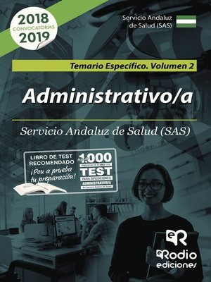 cover image of Administrativos. Servicio Andaluz de Salud (SAS). Temario Específico. Volumen 2